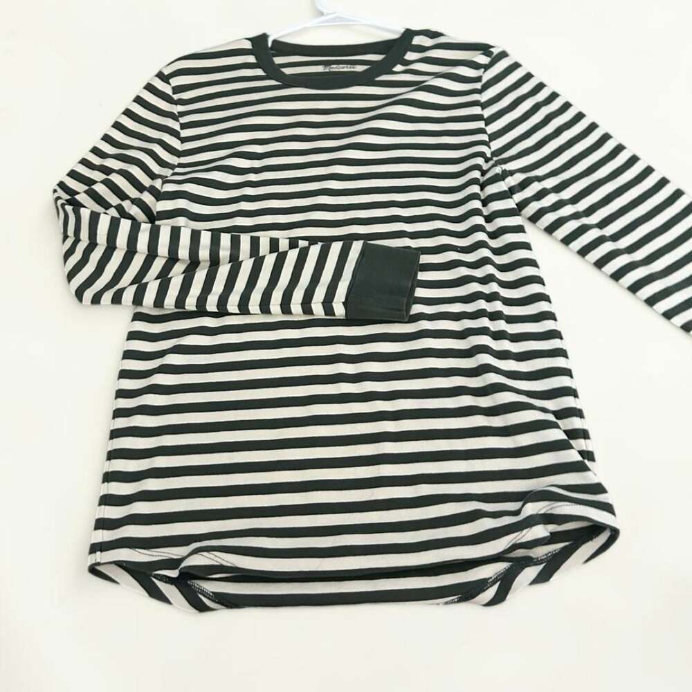 Madewell Whisper Cotton Striped Long Sleeve Tee